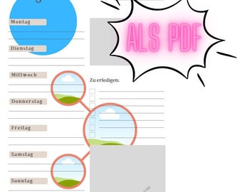 Weekly planner PDF
