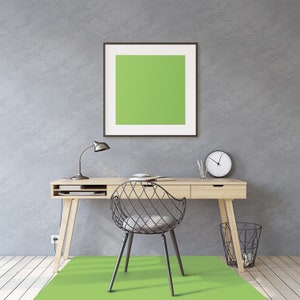 Pastel Green Color, Green, Chair Mat, Chair Rug, Waterproof Mat, Vinyl Floor Mat