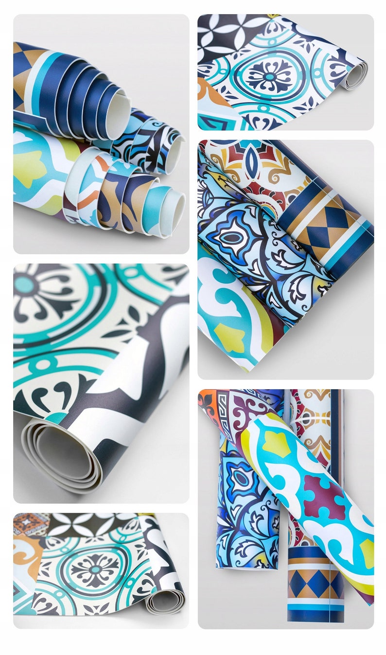 Geometric Circles White Vinyl Floor Mat Kitchen Mat Etsy