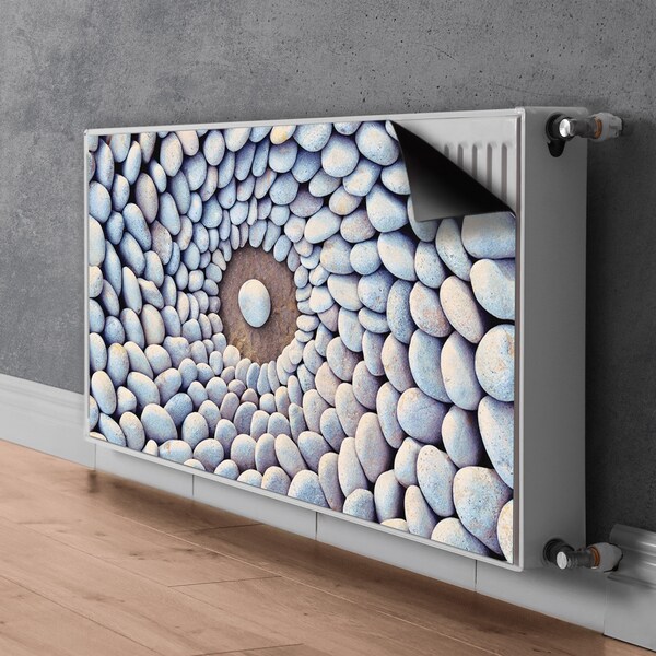 A Warm Fireplace Lit At Home Heating Cover, Red Magnetic Printed Mat, Radiator Cover, Cover For The Radiator