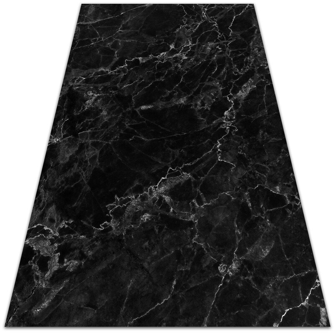 Black Marble Black Vinyl Floor Mat PVC Mat Vinyl Flooring Etsy