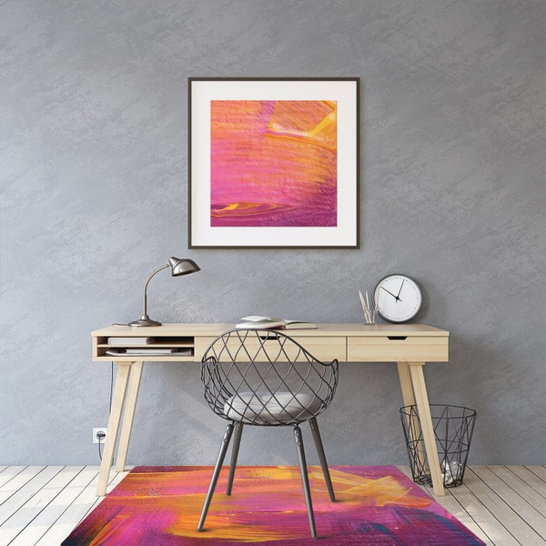 Painted Canvas Floor Mat Etsy