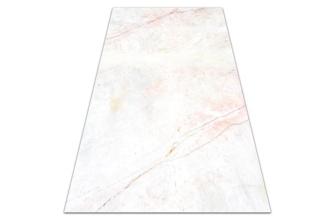 Texture Marmur, White, Vinyl Floor Mat, Kitchen Rug, Kitchen Decor