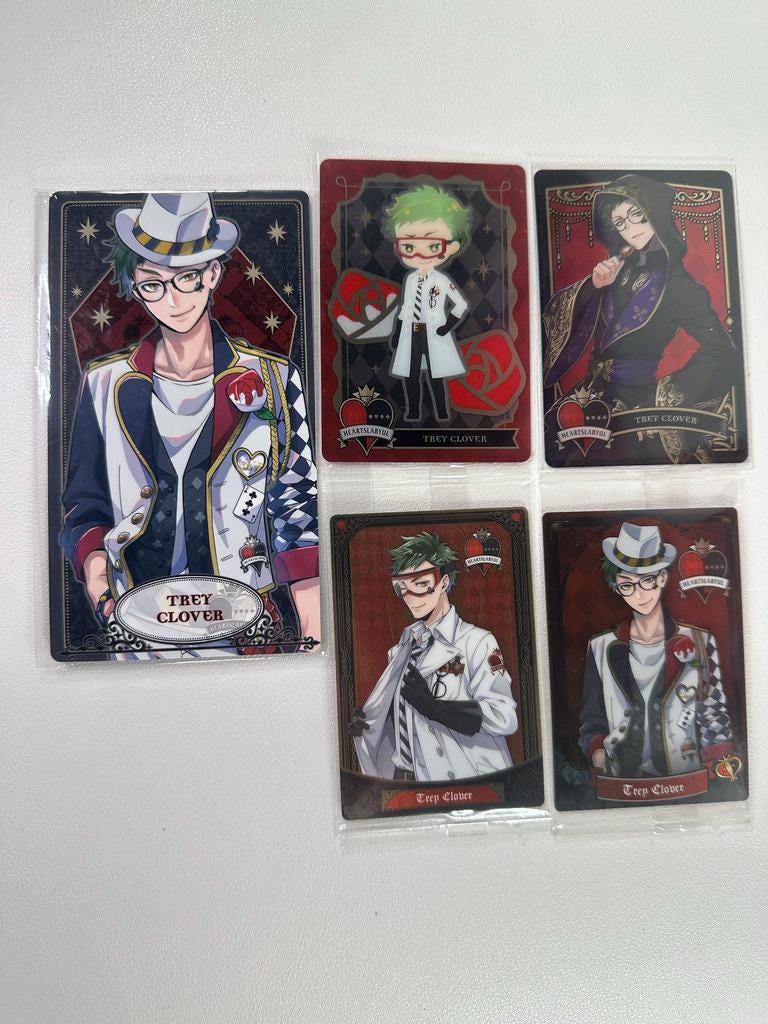 Twisted Wonderland Card Set Heartslabyul Trey Clover - Etsy