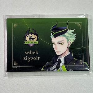 May include: A green and black character card featuring a green-haired male character with a black and green crown. The card has a green background with a black and gold crest that says "Diasomnia" and the text "Sebek Zigvolt".