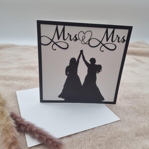Hochzeitskarte, Glückwünsche zur Hochzeit, für Braut und Braut, Mrs & Mrs, Gleichgeschlechtliche Hochzeit