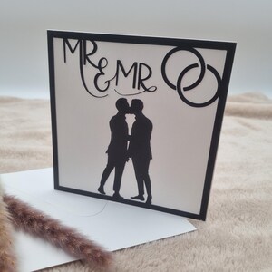 Hochzeitskarte, Glückwünsche zur Hochzeit, für Bräutigam und Bräutigam, Mr & Mr, Gleichgeschlechtliche Hochzeit
