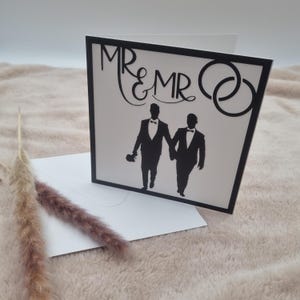 Hochzeitskarte, Glückwünsche zur Hochzeit, für Bräutigam und Bräutigam, Mr & Mr, Gleichgeschlechtliche Hochzeit