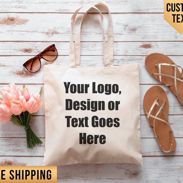 Personalized Tote bags Custom Promotional Gift Bag for customers / clients. Branded Tote. Print your logo, text/photo. Shopping | Swag Bag