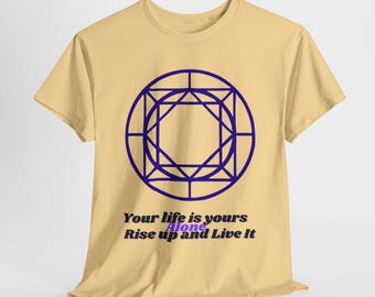 Camiseta casual, "Tu vida es solo tuya, levántate y vívela", camisa de libro, camiseta librería