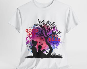 Camiseta de libro casual, "Es un buen día para leer un libro", camiseta librería