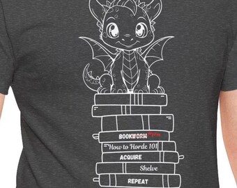 Bookwyrm Cute Book Tee, Book Dragon, Bookworm, Funny Book Shirt, Bookish