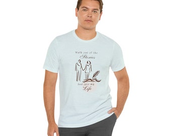 Camisa Walk Out of Stories (Finding a Woman) - Cita de Marasi de Lost Metal de Brandon Sanderson texto diseño personalizado manga corta