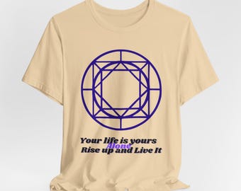 Camiseta casual, "Tu vida es solo tuya, levántate y vívela", camisa de libro, camiseta librería