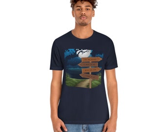 Time to Decide Shirt - Cita de Gandalf de LotR por JRR Tolkien texto de fantasía diseño personalizado manga corta