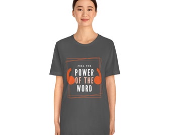 Camisa Power of the Word - Manga corta con diseño personalizado de texto con cita de Mith
