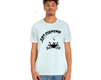 Cat Fishing Shirt - Casual quote from Pathfinder by Rei fantasy text custom design short sleeve