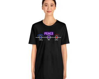 Peace in the Present Shirt - Lao Tzu quote text custom design short sleeve