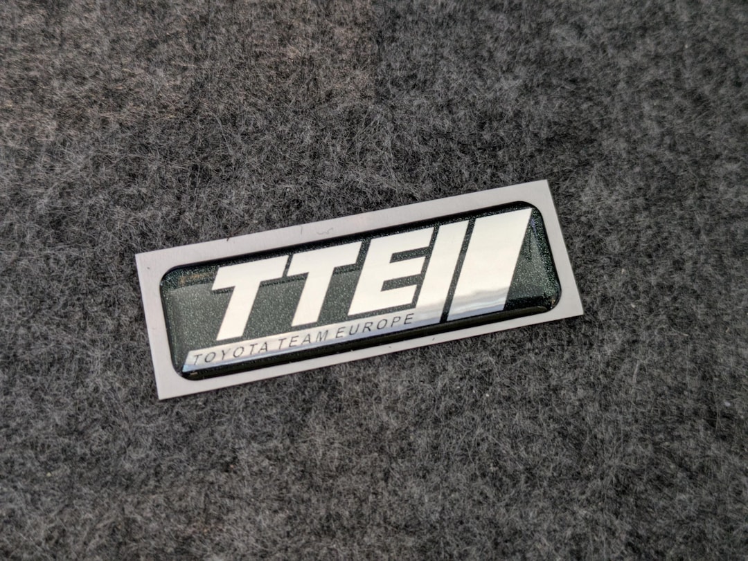 1x TTE Gel Sticker/label/badge (49x15mm) for Toyota Corolla, Lexus ...