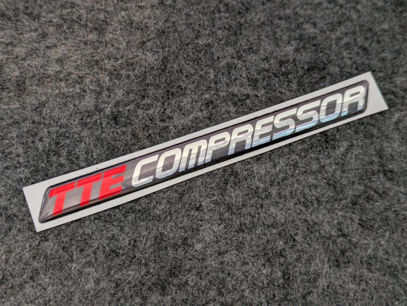 Compressor Sticker 1x TTE Compressor Gel Sticker/label/badge (110x10mm) Toyota and Lexus ...