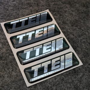 4 x TTE-gelsticker/label/badge (49 x 15 mm) voor Toyota Corolla, Lexus **BESCHRIJVING LEZEN**