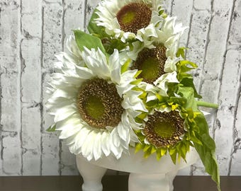 White Sunflower bush, 16”