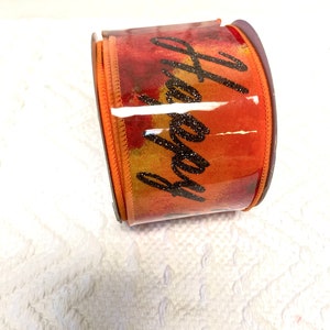 Fall ribbon, Happy Fall ribbon, RGA1934T6, water color ribbon, thanksgiving ribbon
