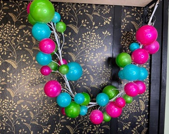 Bright multicolor ball garland, 4’