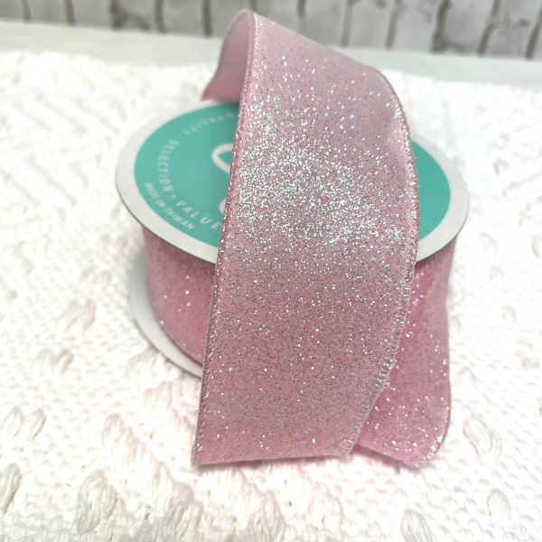 Pastel pink iridescent ribbon, RGA181615, 1.5 spring ribbon, spring ribbon, summer ribbon, pink ribbon, sparkle ribbon