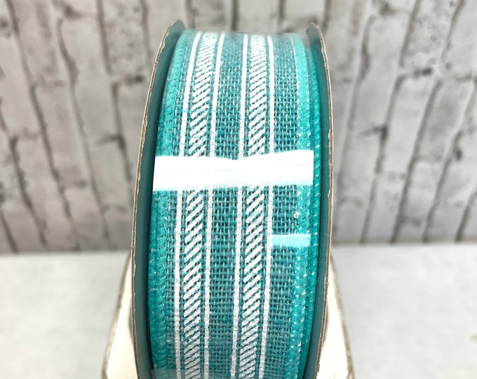 Turqiouse Ribbon, 41130, Striped Ribbon, Spring Turquoise Ribbon ...