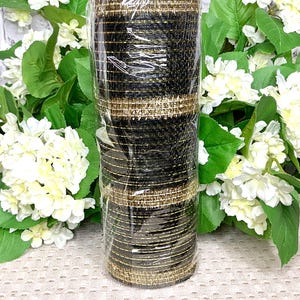 Black and Gold mesh, 10.25”x10YD, RY840175