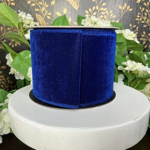 Blue Velvet Ribbon, d stevens designer ribbon, 4”x10YD, 36-1163