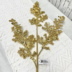 Gold Glitter Juniper Christmas Spray