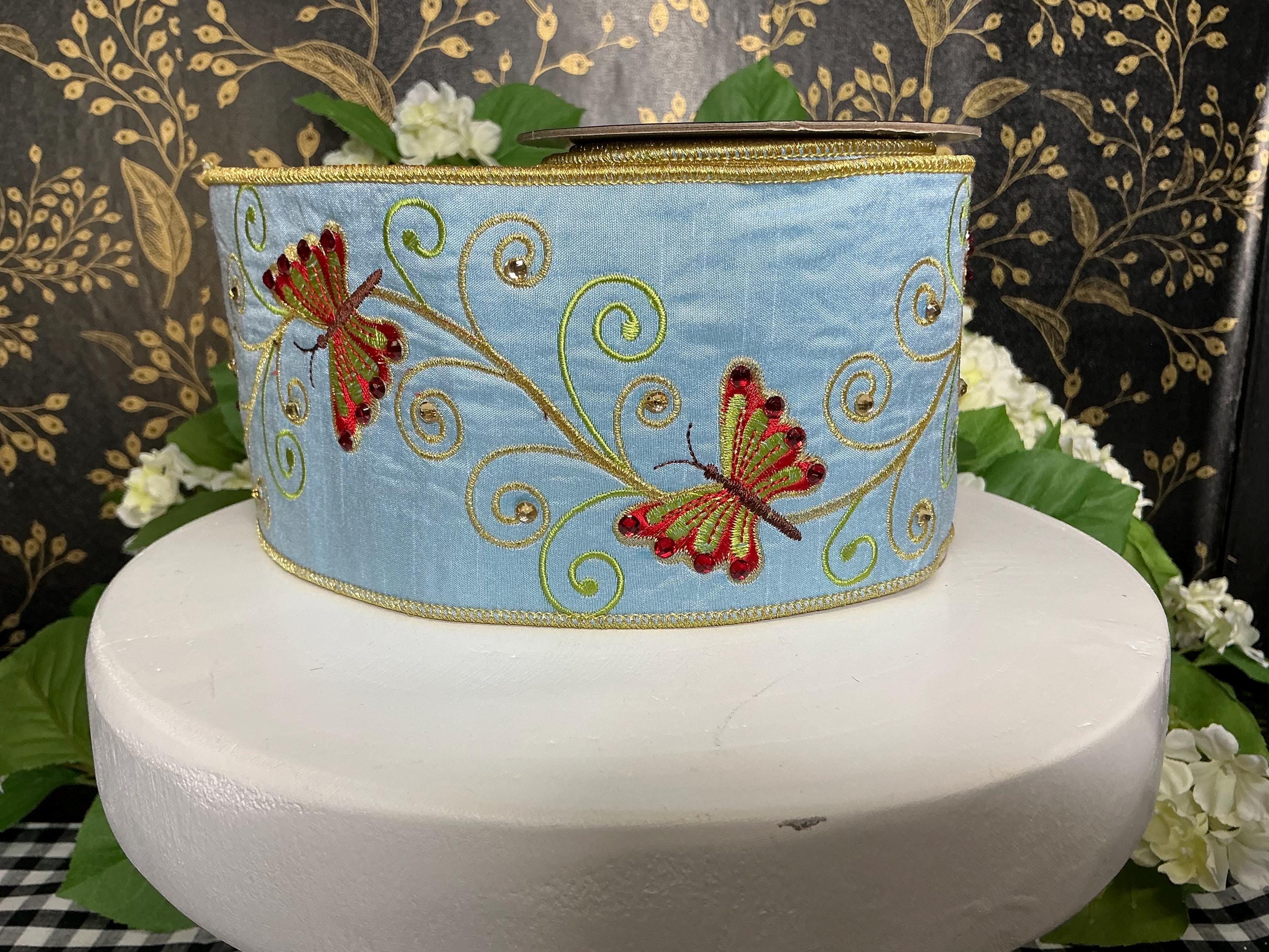 Blue Butterfly Ribbon, Nancy Brown - Etsy