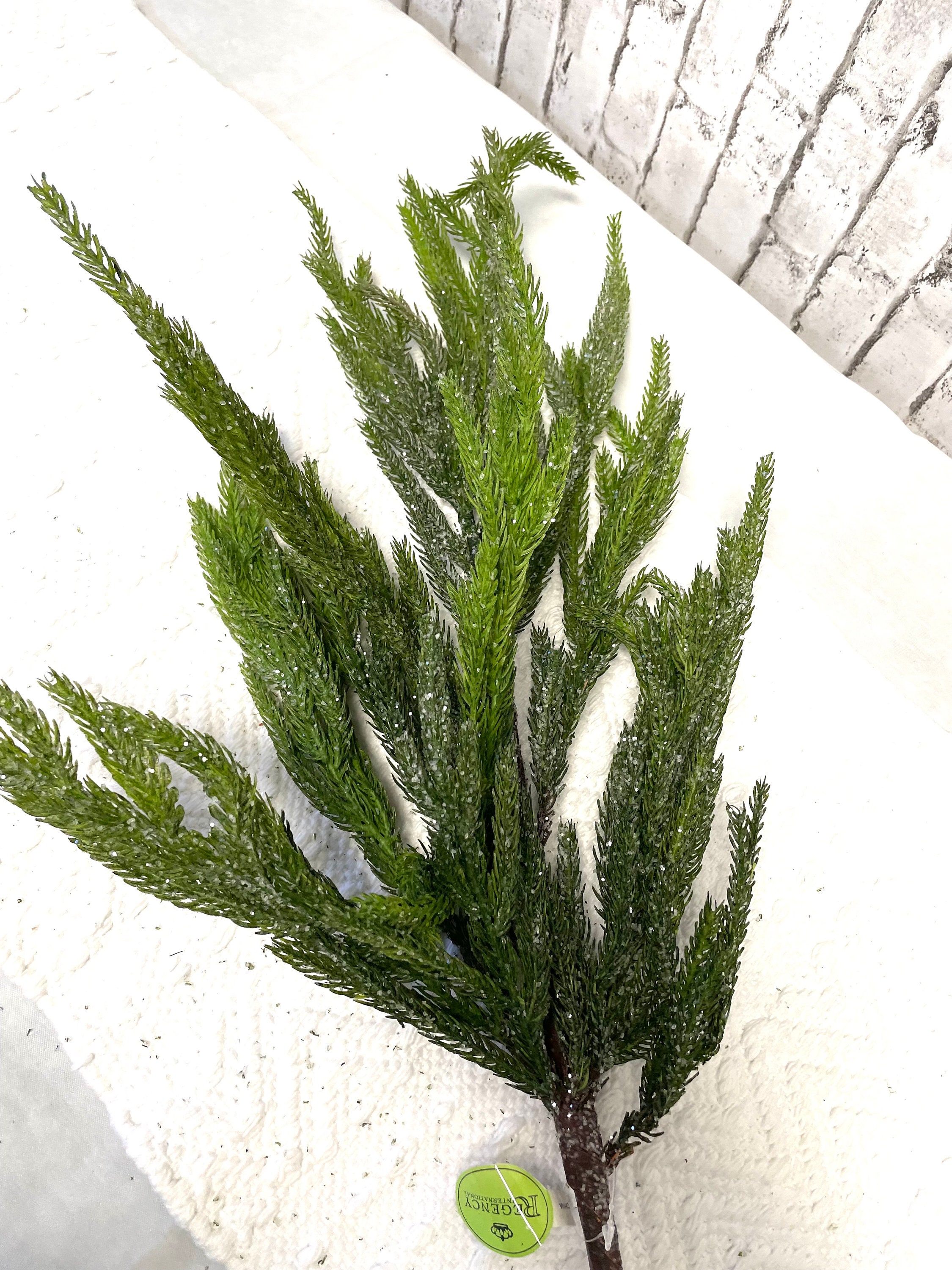 30” ICED Garden Norfolk Pine Branch Christmas Spray