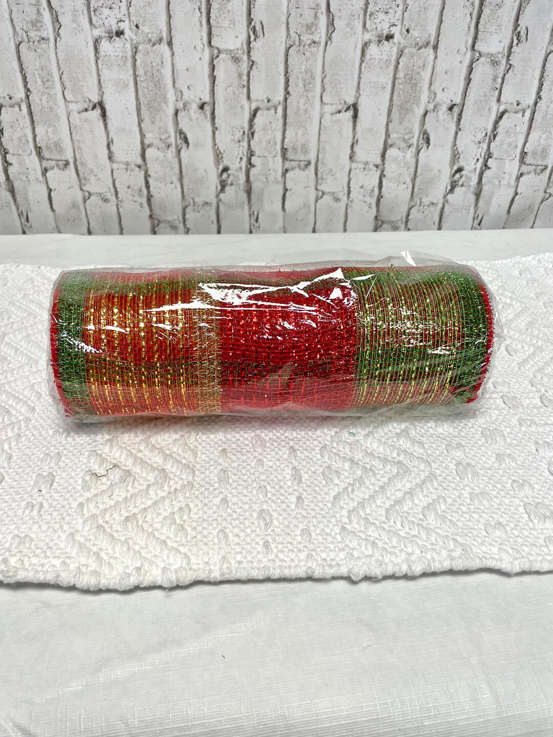 Christmas Mesh, Tinsel Foil Check Mesh, Tinsel Mesh,red Lime Green Gold