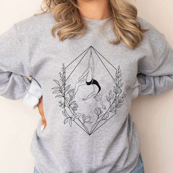 Aerial Hoop Sweatshirt Aerialist Sweater Aerialist Gift Aerial Artist Gift Aerialist Sweatshirt Aerial Hoop Sweater Aerial Lyra Hoop Gift