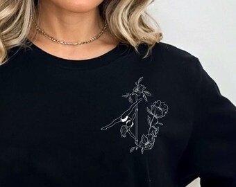 Pole Dance Gift Pole Dance Butterfly Tshirt For Pole Dancer Gift For Her Cute Pole Dance Shirt Cute PoleDance T-shirt For Pole Dance Tee