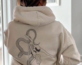 Snake Pole Dance Hoodie Pole Dance Gift Pole Dance Wear PoleDance Outfit Pole Fitness Outfit PoleDance Wear Pole Instructor Gift Pole Hoodie