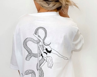 PoleDance Tshirt For Pole Dance Snake T Shirt Pole Dancing Gift For Pole Dancer Gift Pole T-Shirt Pole Dance Shirt Pole Fitness Wear Costume