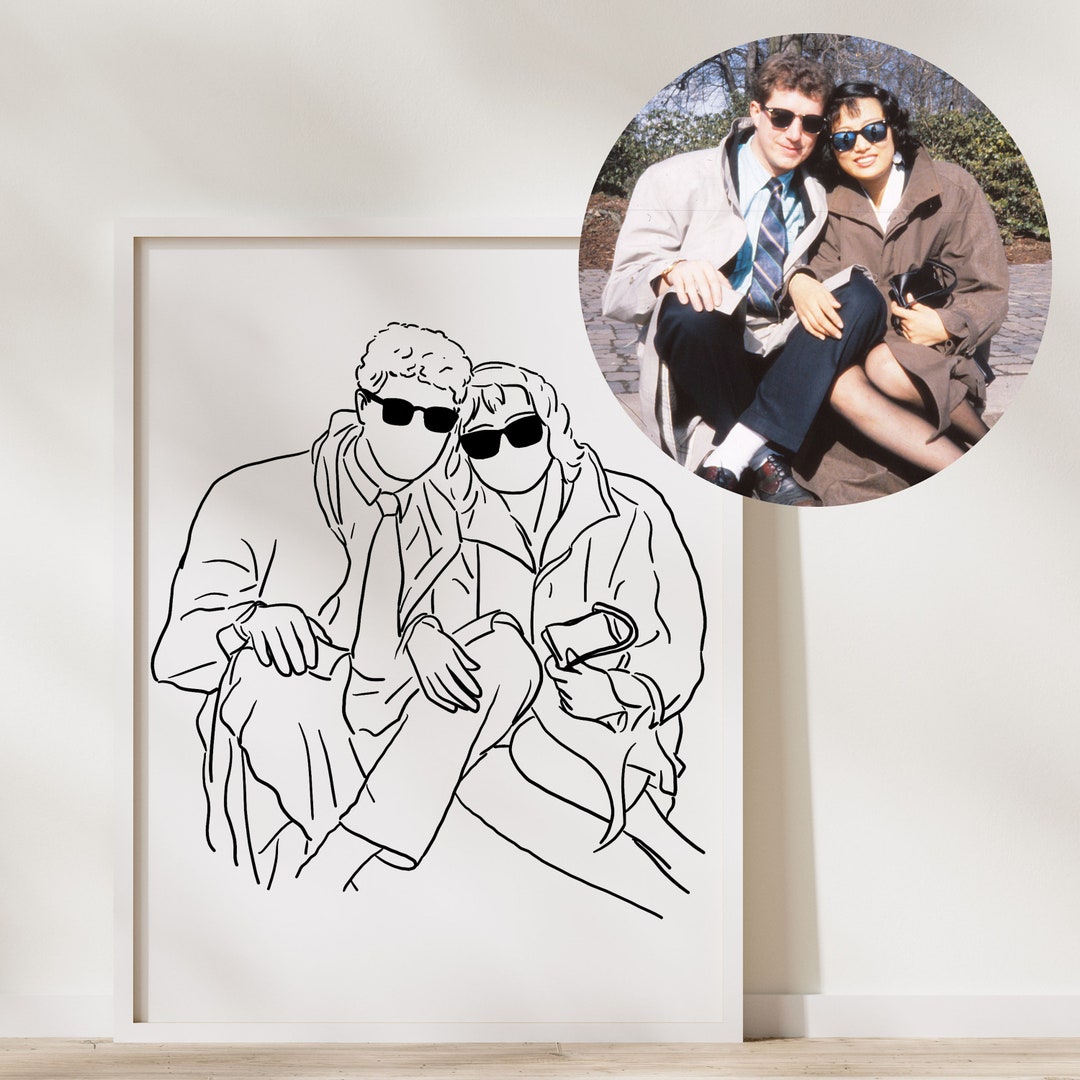 Custom Photo Outline Personalized Print Custom Print From Photo Custom Photo Print ...