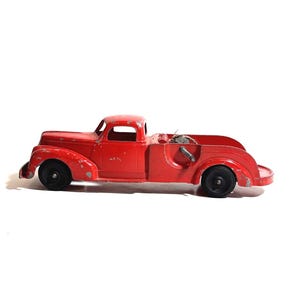 Vintage 1950s Hubley Kiddie Toy #474 Diecast Wrecker Tow Truck, Missing Tow Bar