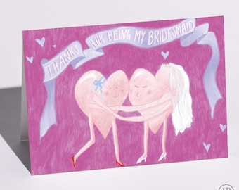 Thank you for being my bridesmaid card