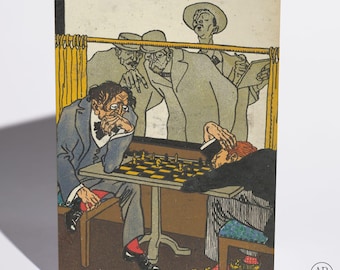 Love Card - "Viennese Cafe: The Chess Players"