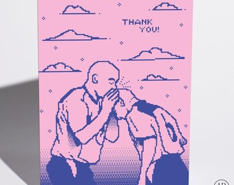 Thank You Card, Hands Meeting, Soccer Themed Gratitude Card, Blank Inside