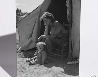 Keepsake Card - "Eighteen Year-Old Mother from Oklahoma, Now a California Migrant"