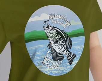 UNISEX Crappie Fishing T-Shirt perfect gift for Birthdays, Father's Day or Mother's Day for the Crappie Boss you know!