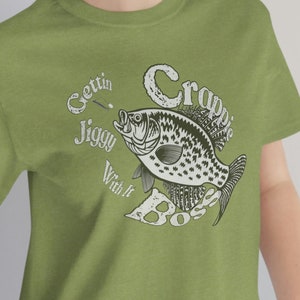 UNISEX Crappie Fishing T-Shirt for Birthdays, Father&#39;s Day or Mother&#39;s Day gift for Dad, Mom, Grandpa or Grandma or for Yourself