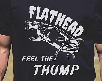 FLATHEAD Catfish T-shirt | Fishing Gift | Catfish Fishing | Reel Men Fish | River Rat Tshirt