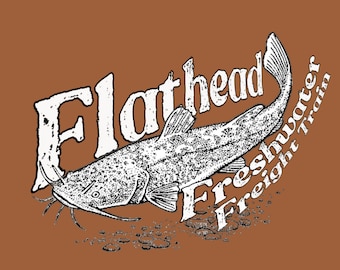 UNISEX Flathead Catfish Fishing T-Shirt - Great gift for Birthdays, Father's Day or Mother's Day or Buy It For YOURSELF!